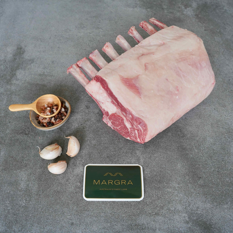 Margra Frenched Lamb Rack Cap On (8 point rack) 900g