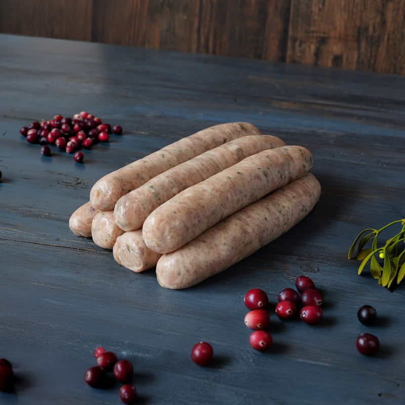 Christmas Turkey and Cranberry Thin Sausages 1kg
