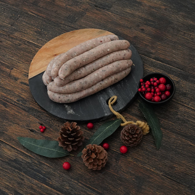 Christmas Turkey and Cranberry Thin Sausages 1kg