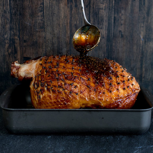 Raven's Creek Free Range Christmas Berkshire Ham On the Bone Whole - Traditionally Wood Smoked 7kg